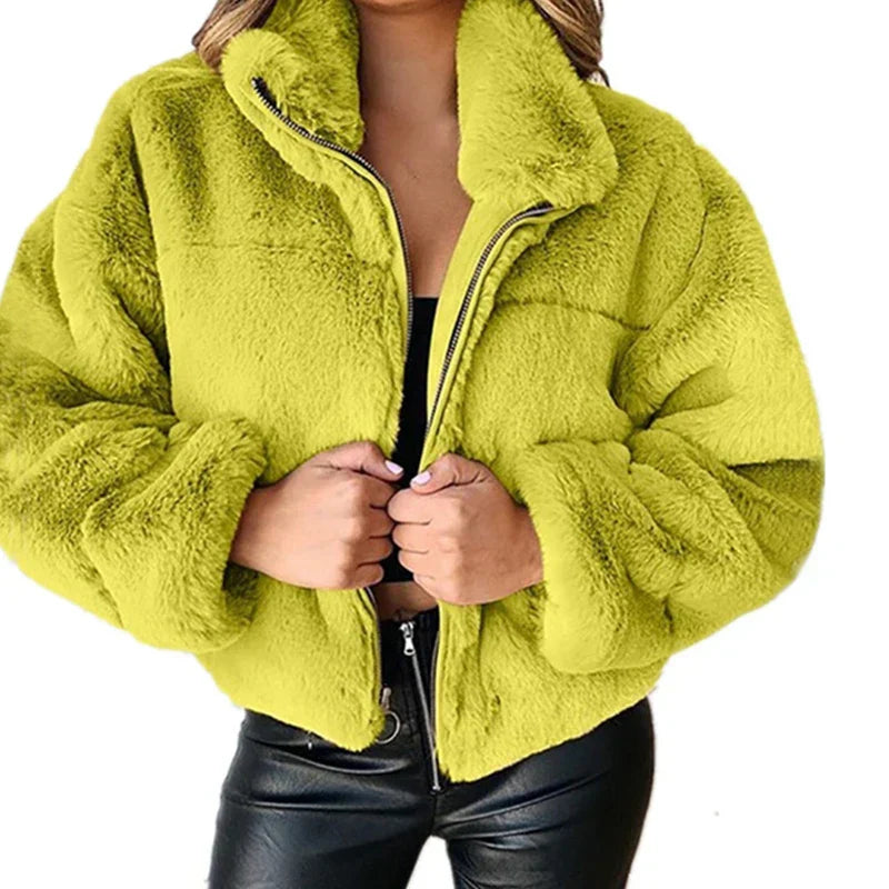 GERDA I WARME PLÜSCHJACKE